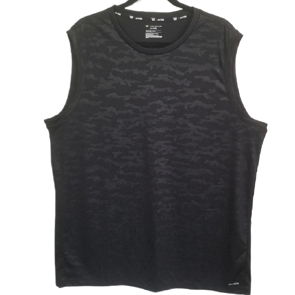 NWOT Old Navy Men's Athletic Tek-Gear Black Camo Design Sporty Muscle Shirt XXLT